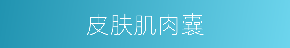 皮肤肌肉囊的同义词