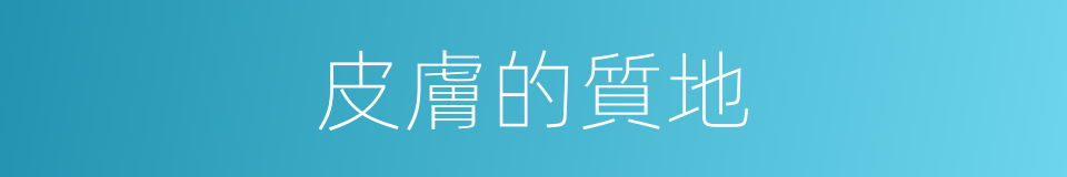 皮膚的質地的同義詞