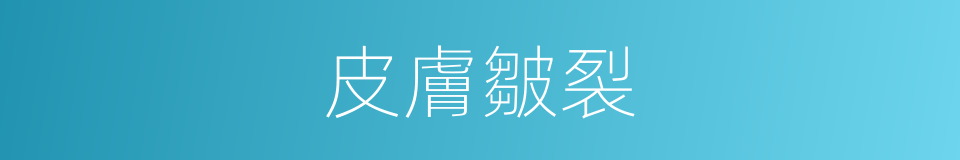 皮膚皺裂的同義詞