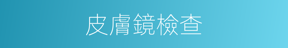 皮膚鏡檢查的同義詞