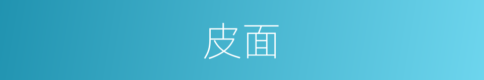 皮面的意思