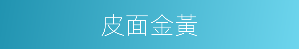 皮面金黃的同義詞