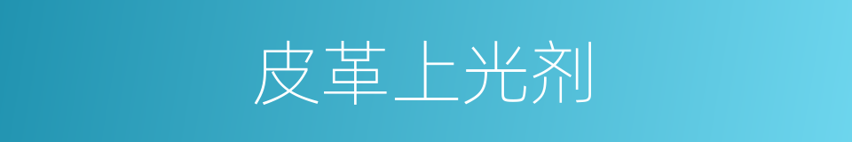 皮革上光剂的同义词
