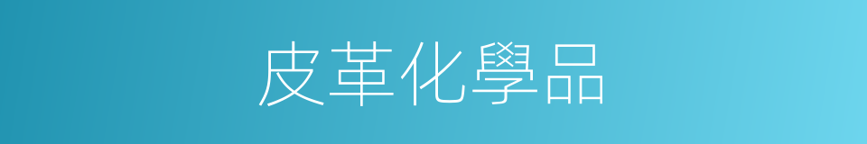 皮革化學品的同義詞