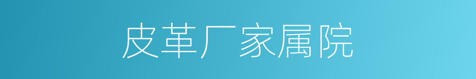 皮革厂家属院的同义词