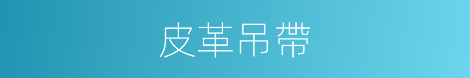 皮革吊帶的同義詞