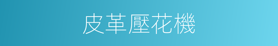 皮革壓花機的同義詞