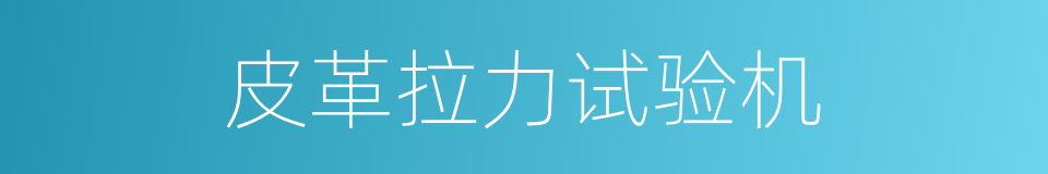 皮革拉力试验机的同义词