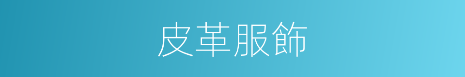 皮革服飾的同義詞