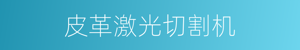 皮革激光切割机的同义词