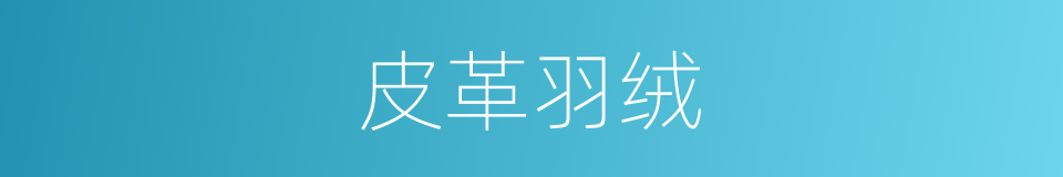 皮革羽绒的同义词