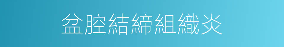 盆腔結締組織炎的同義詞