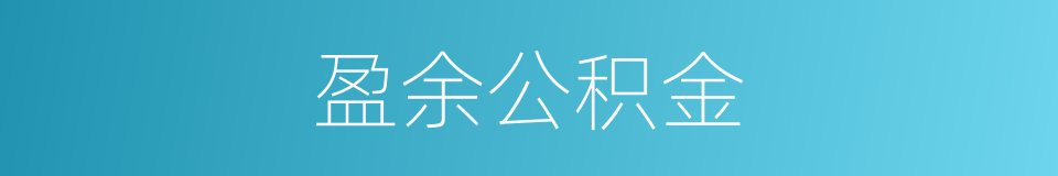 盈余公积金的同义词