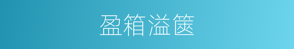 盈箱溢篋的同義詞
