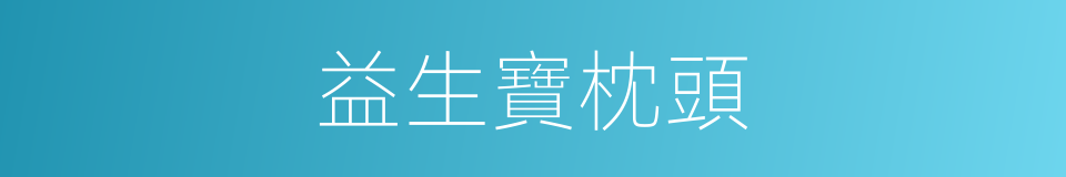 益生寶枕頭的同義詞