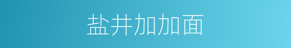 盐井加加面的同义词