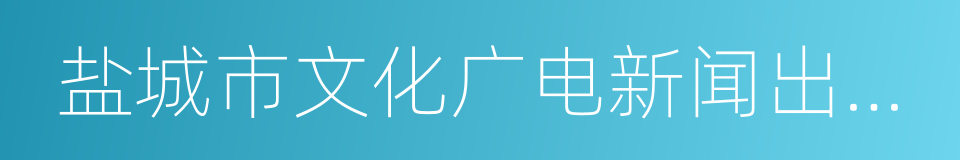 盐城市文化广电新闻出版局的同义词