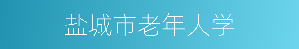 盐城市老年大学的同义词