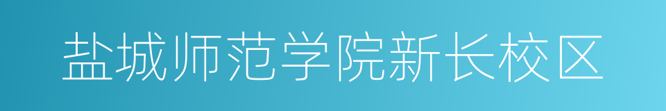盐城师范学院新长校区的同义词