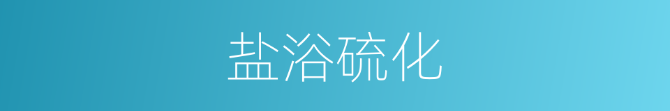 盐浴硫化的同义词