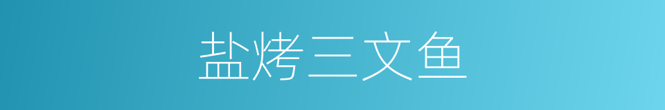 盐烤三文鱼的同义词