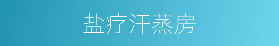 盐疗汗蒸房的同义词