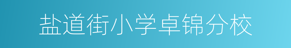 盐道街小学卓锦分校的同义词