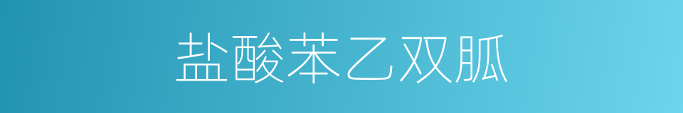 盐酸苯乙双胍的同义词
