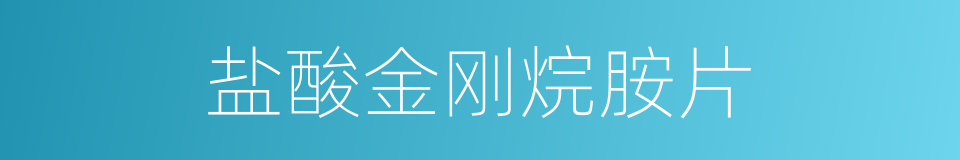 盐酸金刚烷胺片的同义词