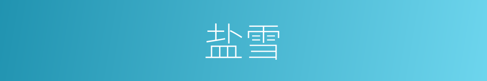 盐雪的同义词