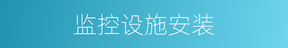 监控设施安装的同义词