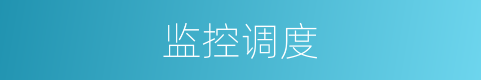 监控调度的同义词