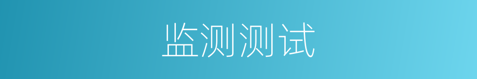 监测测试的同义词