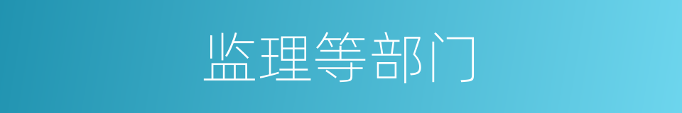 监理等部门的同义词