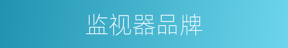 监视器品牌的同义词
