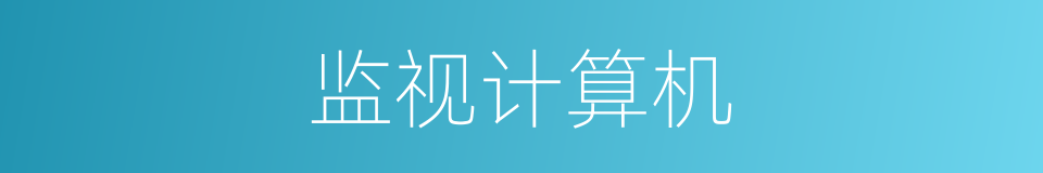 监视计算机的同义词