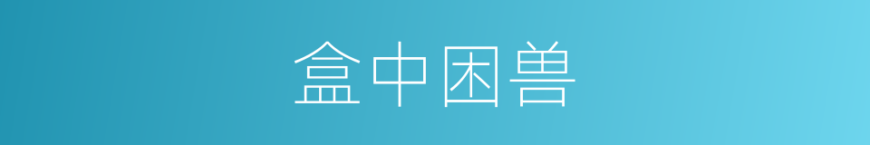 盒中困兽的同义词