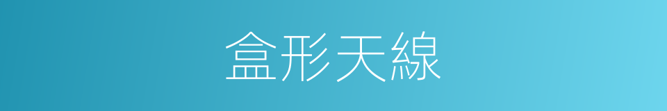 盒形天線的意思