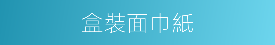 盒裝面巾紙的同義詞