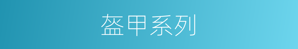 盔甲系列的同义词