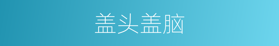 盖头盖脑的意思