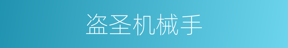 盗圣机械手的同义词