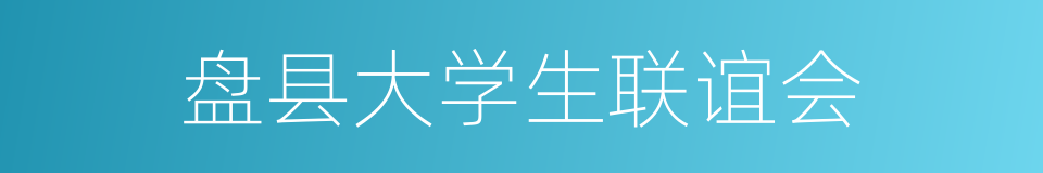 盘县大学生联谊会的同义词