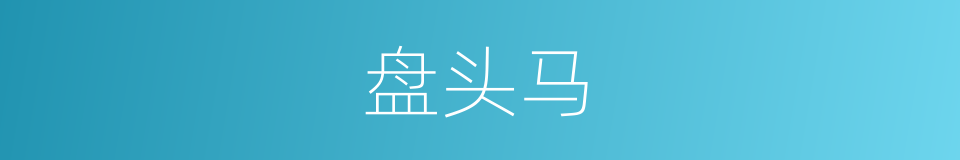 盘头马的同义词