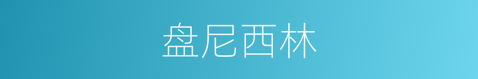 盘尼西林的意思