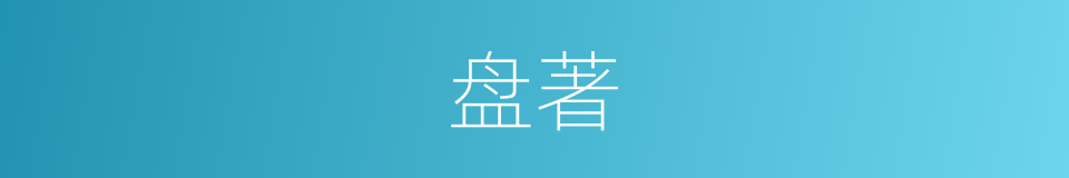 盘著的同義詞