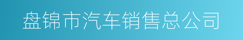 盘锦市汽车销售总公司的同义词