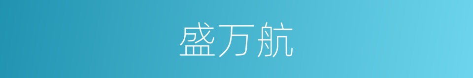 盛万航的同义词