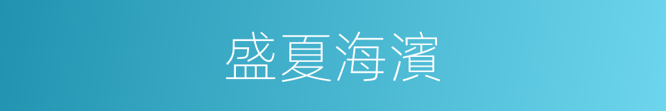 盛夏海濱的同義詞
