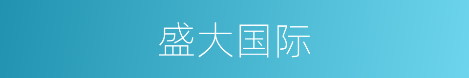 盛大国际的同义词